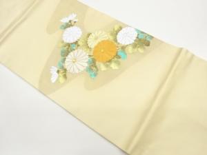 金銀彩菊模様刺繍名古屋帯